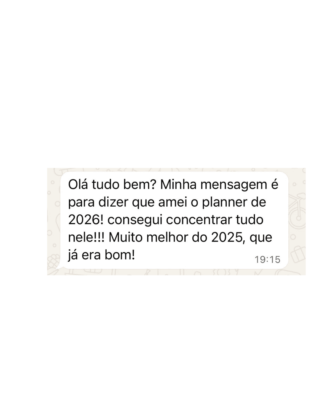 Print de depoimento de cliente via WhatsApp número 4
