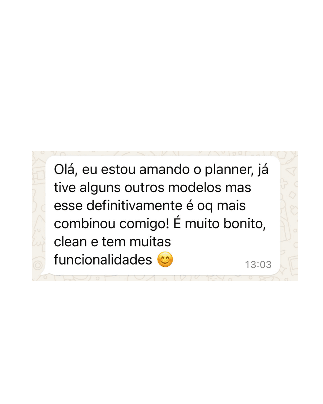 Print de depoimento de cliente via WhatsApp número 9
